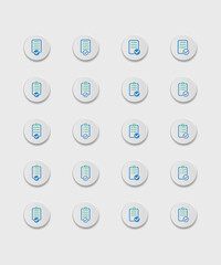 checklist icon set. Vector illustration. Checklist icon pack sign symbol apps or web interface with button

