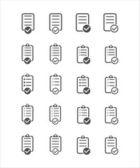 checklist icon set. Vector illustration. Checklist icon set sign symbol apps or web interface
