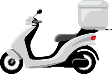 Delivery scooter illustration