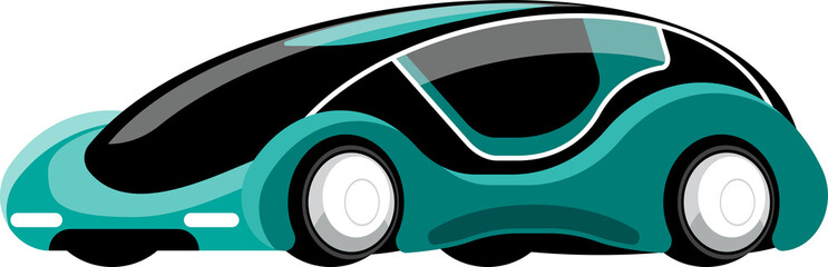 Cartoon hi-tech car illustration