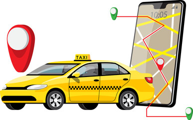Taxi service application on mobile