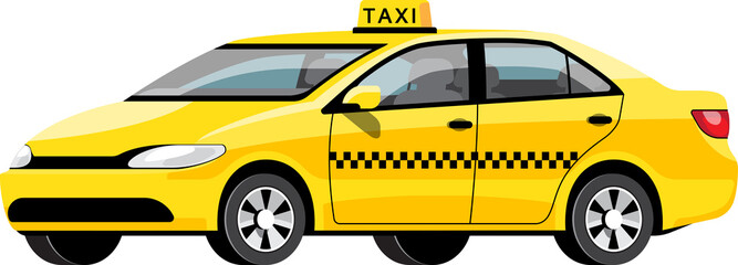 Cartoon taxi illustration