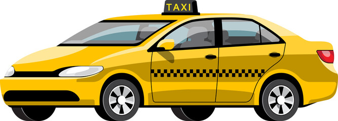 Cartoon taxi illustration