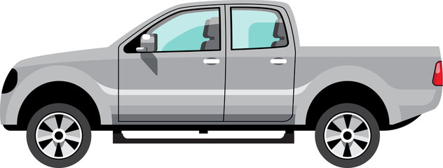 Cartoon pickup truck illustration © Johnstocker