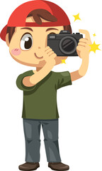 Photographer taking a picture