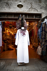 arabic clothes in old town in Dubai