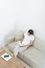 Asian women work at home