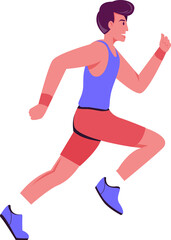 Fototapeta na wymiar Men do running to burn calories