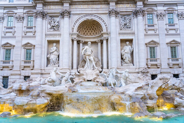 The Trevi Fountain, the most famous fountain in Rome. Italy