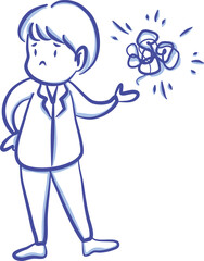 Hand Drawn Line Boy