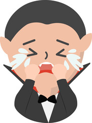 Dracula character crying