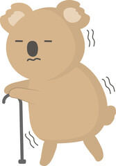 Obraz premium Old koala character illustration
