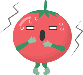 Tomato character confused