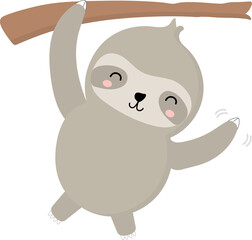 Sloth character illustration
