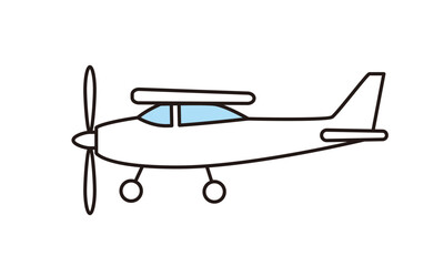 小型飛行機のイラスト素材。