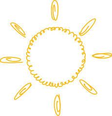 Hand drawn sun