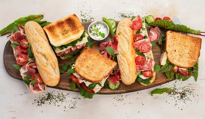  Various of club sandwiches and baguette. © bit24