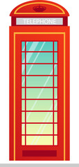 Obraz premium Phone booth illustration