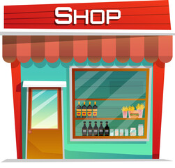Beverage shop illustration
