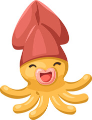 squid cute cartoon