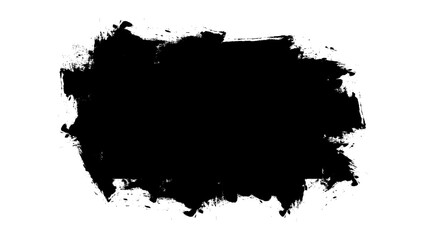 abstract black painting on white background for grunge graphic design element