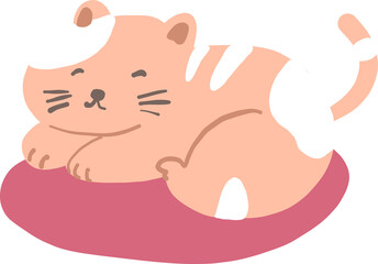 Cat Sleeping on Pillow