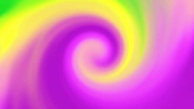 Spiral Swirl rainbow rapunzel colors seamless loop infinite rotation. Modern Dynamic light vivid trendy color. Moving abstract blurred motion. Multicolor smooth transition. Colorful gradient animation