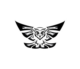 simple vector owl logo design
