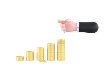 coins in hands. saving money concept.
