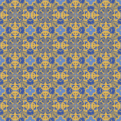 Garden Nature Seamless Pattern Floral Background Damask Aboriginal Ornament Art