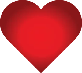 Foto op Plexiglas Logo heart illustration.Red heart design icon flat. Modern flat valentine love sign. Trendy vector hart shape, symbol for web site design, button to mobile app. Logo heart  © kanpisut