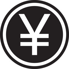 Yuan icon. Yen sign icon. Currency sign. Money symbol. Money Chinese yuan
