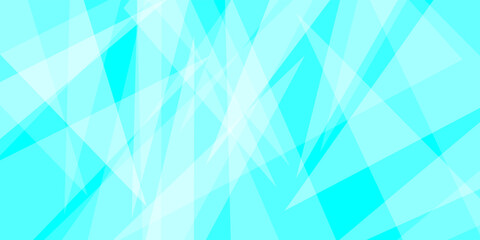 Abstract blue on light blue background modern design. Modern design with white transparent material in triangle diamond and squares shapes in random geometric pattern .Vector design