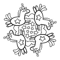 Coloring Christmas Mandala for kid