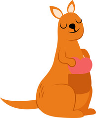 Cartoon kangaroo illustration