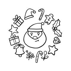 Coloring Christmas Mandala for kid