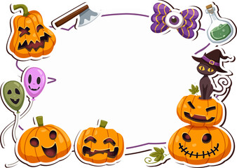 Halloween frame template