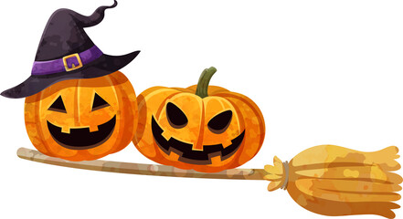 Halloween scary pumpkin - obrazy, fototapety, plakaty