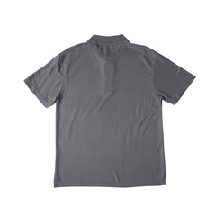 Realistic gray polo shirt mockup, Png file.