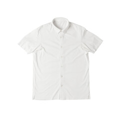 Realistic white polo shirt mockup, Png file.