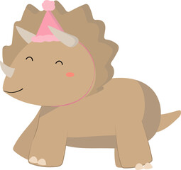 Dinosaur in party illustration