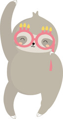Fototapeta premium Panda in party illustration