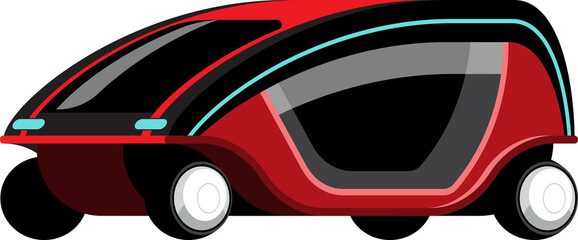 Naklejka premium Future smart vehicle illustration