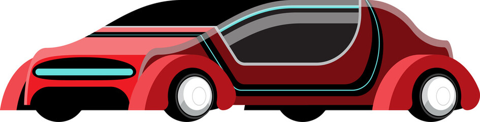 Future smart vehicle illustration