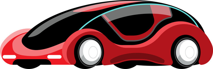 Future smart vehicle illustration