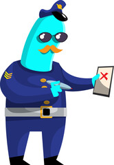 Space police character illustration