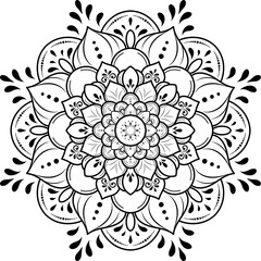 mandala vintage design with floral ornament pattern