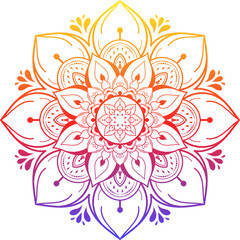 mandala vintage design with floral ornament pattern