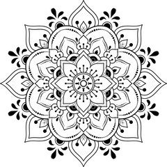 mandala vintage design with floral ornament pattern