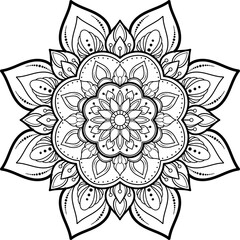mandala vintage design with floral ornament pattern